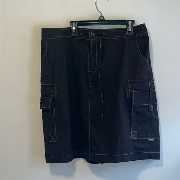 EXCELLENT CONDITION SIZE LARGE PRANA BROWN CARGO SKIRT - Picture 1 of 7